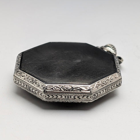 1918年左右 古董 Hampden 懷錶 金鍍八角形錶殼 運作良好